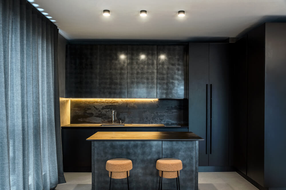 Кухня Clover от LUBE Cucine, бар стол Bouchon от Domitalia