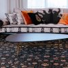Ниска маса с дървен плот и златна основа Samarcanda от италианския производител ETRO Home Interiors
