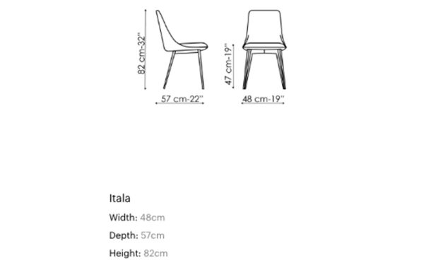Италиански трапезарен стол ITALA от италианския производител BONALDO