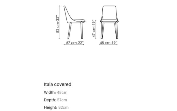 Италиански трапезарен стол ITALA COVERED от италианския производител BONALDO