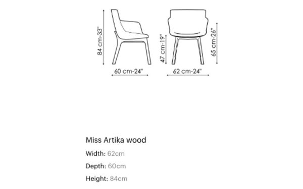 Италиански трапезарен стол MISS ARTIKA WOOD от италианския производител BONALDO