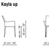 Италиански трапезарен стол MISS KAYLA UP от италианския производител BONALDO