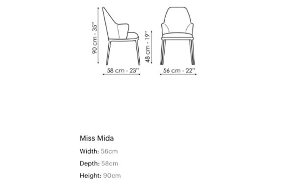 Италиански трапезарен стол MISS MIDA от италианския производител BONALDO