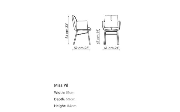Италиански трапезарен стол MISS PIL от италианския производител BONALDO