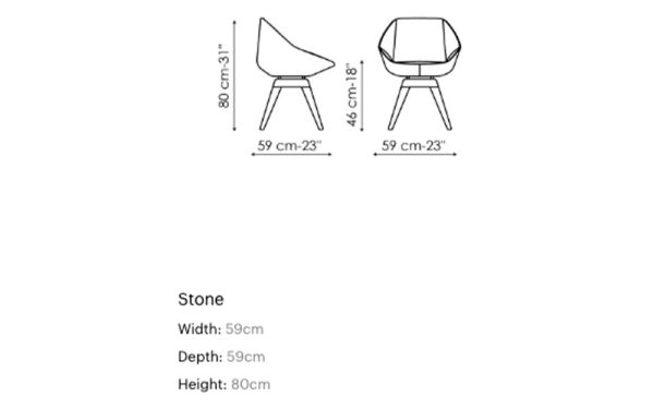 Италиански трапезарен стол STONE от италианския производител BONALDO