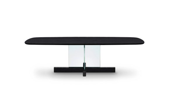 Трапезарна маса CROSS TABLE GLASS от италианския производител BONALDO