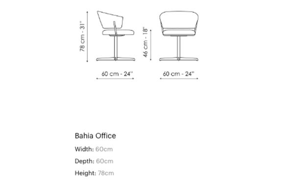Италиански стол BAHIA OFFICE от италианския производител BONALDO