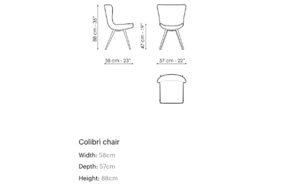 Италиански стол COLIBRI CHAIR от италианския производител BONALDO