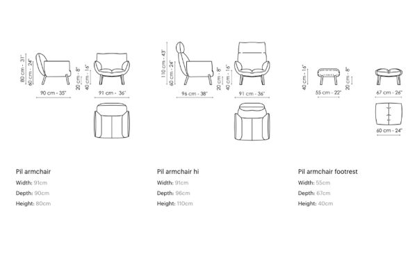Италианско кресло PIL ARMCHAIR от италианския производител BONALDO