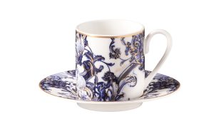 Чаша за кафе с чинийка Azulejos Roberto Cavalli Home Luxury Tableware - Stolbg.com