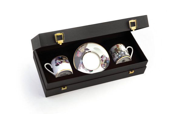 Подаръчен комплект за кафе Flowers CE, Сет от 4 части Roberto Cavalli Home Luxury Tableware - Stolbg.com