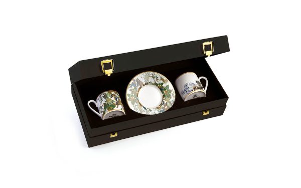 Подаръчен комплект за кафе Flowers FB, Сет от 4 части Roberto Cavalli Home Luxury Tableware - Stolbg.com