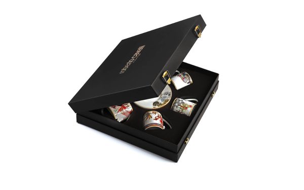 Подаръчен комплект за кафе Flowers, Сет от 12 части Roberto Cavalli Home Luxury Tableware - Stolbg.com