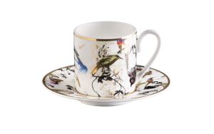 Подаръчен комплект за кафе Gargen's Birds, Сет от 4 части Roberto Cavalli Home Luxury Tableware - Stolbg.com