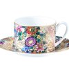 Чаша за чай с чинийка Golden Flowers Roberto Cavalli Home Luxury Tableware - Stolbg.com