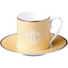 Чаша за кафе с чинийка Lizzard Gold Roberto Cavalli Home Luxury Tableware - Stolbg.com
