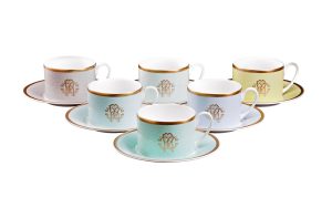 Подаръчен комплект за чай Lizzard Sunrise, Сет от 12 части Roberto Cavalli Home Luxury Tableware - Stolbg.com