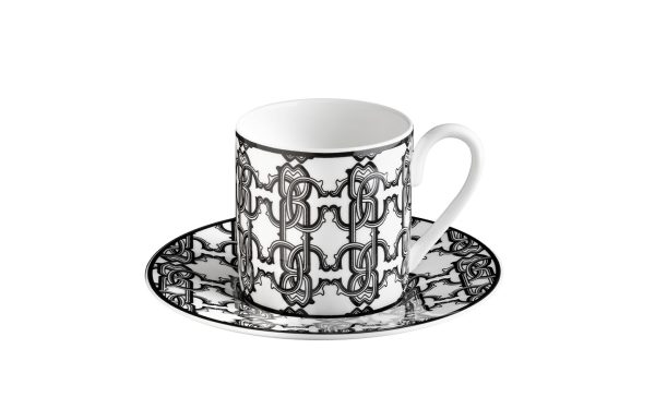 Подаръчен комплект за кафе Monogram Black, Сет от 12 части Roberto Cavalli Home Luxury Tableware - 2 - Stolbg.com