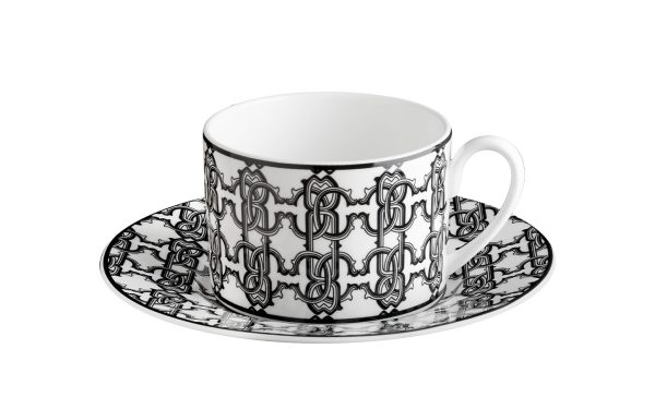 Подаръчен комплект за чай Monogram Black, Сет от 4 части Roberto Cavalli Home Luxury Tableware - 2 - Stolbg.com