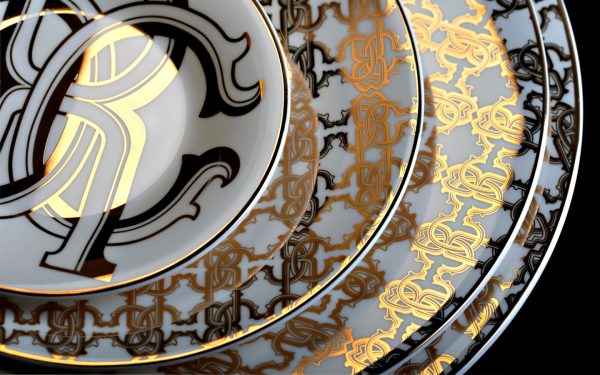 Колекция Monogram Gold Roberto Cavalli Home Luxury Tableware - Stolbg.com