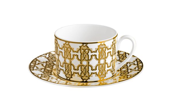 Подаръчен комплект за чай Monogram Gold, Сет от 4 части Roberto Cavalli Home Luxury Tableware - 2 - Stolbg.com