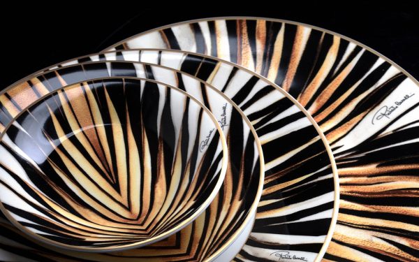 Чаша за чай с чинийка Ray of Gold Roberto Cavalli Home Luxury Tableware - Stolbg.com