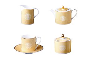 СЕРВИЗ ЗА КАФЕ LIZZARD GOLD, СЕТ ОТ 15 ЧАСТИ Roberto Cavalli Home Luxury Tableware - Stolbg.com