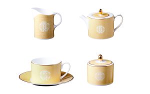 СЕРВИЗ ЗА ЧАЙ LIZZARD GOLD, СЕТ ОТ 15 ЧАСТИ Roberto Cavalli Home Luxury Tableware - Stolbg.com