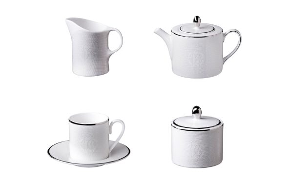 СЕРВИЗ ЗА КАФЕ LIZZARD PLATIN, СЕТ ОТ 15 ЧАСТИ Roberto Cavalli Home Luxury Tableware - Stolbg.com