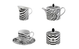 СЕРВИЗ ЗА КАФЕ ZEBRAGE, СЕТ ОТ 15 ЧАСТИ Roberto Cavalli Home Luxury Tableware - Stolbg.com