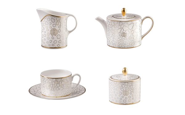 СЕРВИЗ ЗА ЧАЙ GIRAFFA, СЕТ ОТ 9 ЧАСТИ Roberto Cavalli Home Luxury Tableware - Stolbg.com