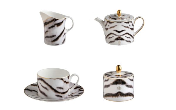 СЕРВИЗ ЗА ЧАЙ TIGER, СЕТ ОТ 9 ЧАСТИ Roberto Cavalli Home Luxury Tableware - Stolbg.com