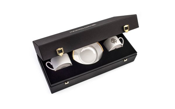 Подаръчен комплект за чай Silk Gold, Сет от 4 части Roberto Cavalli Home Luxury Tableware - Stolbg.com