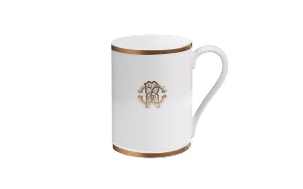 Порцеланова чаша/Мъг Silk Gold Roberto Cavalli Home Luxury Tableware - Stolbg.com