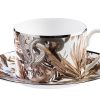 Подаръчен комплект за чай Tropical Jungle White, Сет от 4 части Roberto Cavalli Home Luxury Tableware - Stolbg.com