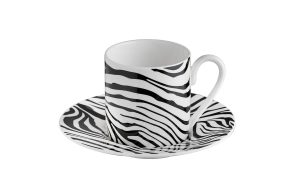 Чаша за кафе с чинийка Zebrage Roberto Cavalli Home Luxury Tableware - Stolbg.com