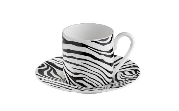 Чаша за кафе с чинийка Zebrage Roberto Cavalli Home Luxury Tableware - Stolbg.com