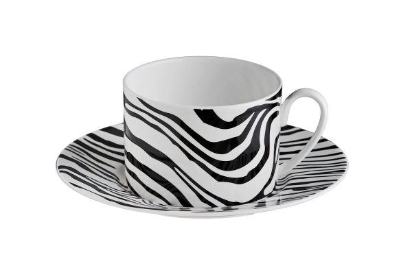 Чаша за чай с чинийка Zebrage Roberto Cavalli Home Luxury Tableware - Stolbg.com