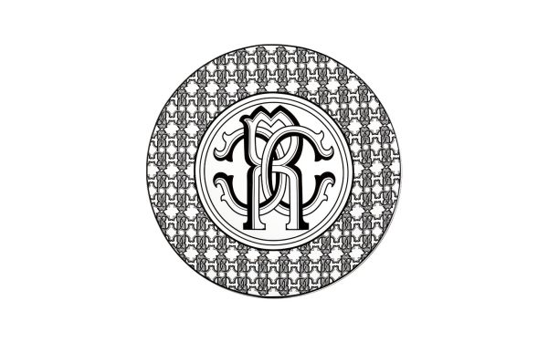 Подложна чиния 32 см Monogram Black Roberto Cavalli Home Luxury Tableware - 2 - Stolbg.com