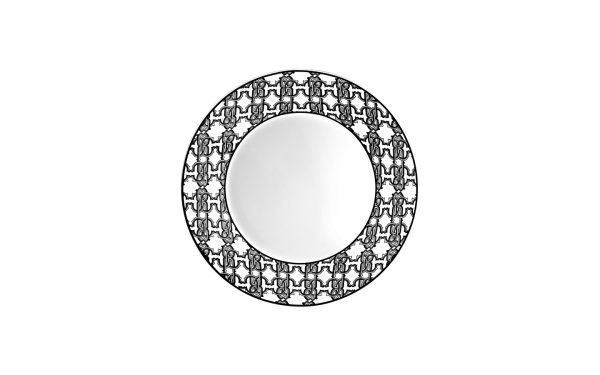 Дълбока чиния 22 см Monogram Black Roberto Cavalli Home Luxury Tableware - Stolbg.com