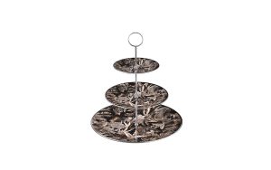 Поднос на три нива Tropical Jungle Black Roberto Cavalli Home Luxury Tableware - Stolbg.com