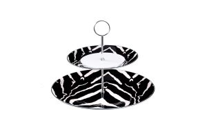 Поднос на две нива Zebra Roberto Cavalli Home Luxury Tableware - Stolbg.com