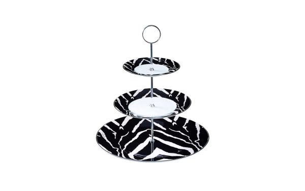 Поднос на три нива Zebra Roberto Cavalli Home Luxury Tableware - Stolbg.com