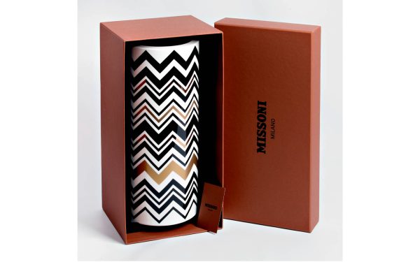 Висока ваза Zig Zag Gold Missoni Home - 2 - Stolbg.com