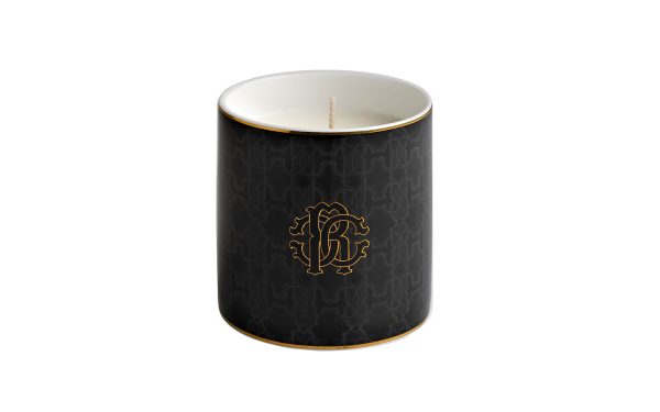 Ароматна свещ Black Monogram Gold Roberto Cavalli Home Luxury Tableware - 1 - Stolbg.com