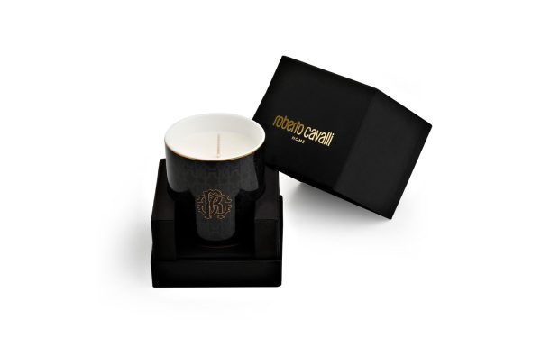 Ароматна свещ Black Monogram GoldRoberto Cavalli Home Luxury Tableware - 2 - Stolbg.com