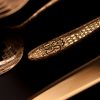 Сет от 6 лъжици за хранене Lizzard Gold PVD 18-10-детайли