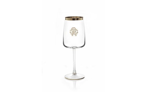 Сет от 2 чаши за вино New Monogram Platin Roberto Cavalli Home Luxury Tableware - Stolbg.com