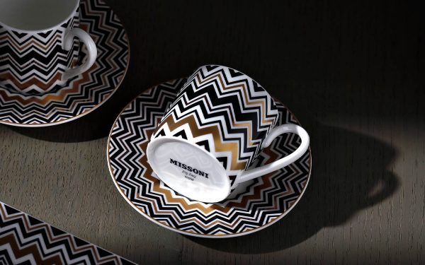 Подаръчен комплект за кафе Zig Zag Gold, Сет от 4 части Missoni Home - 4 - Stolbg.com