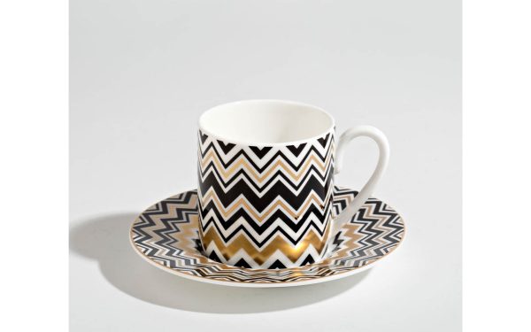 Подаръчен комплект за кафе Zig Zag Gold, Сет от 4 части Missoni Home - 2 - Stolbg.com